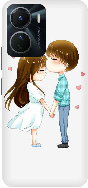 COVERJET Back Cover for VIVO Y16-CUTE- LOVELY- GIRL- BOY- COUPLES- LOVE  (Blue, Hard Case, Pack of: 1)