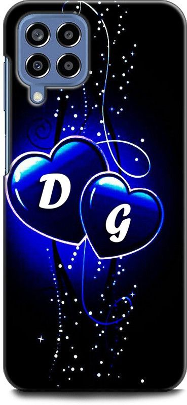 WallCraft Back Cover for SAMSUNG Galaxy M53 5G D G, D LOVES G, NAME, ALPHABET, DG LOVE, HART, BLUE  (Multicolor, Dual Protection, Pack of: 1)