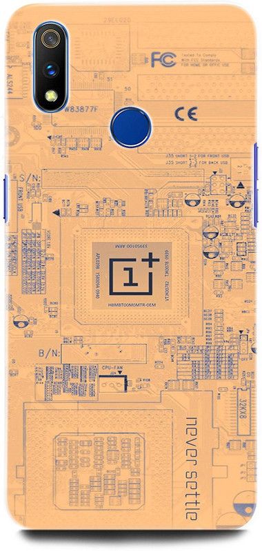 ORBIQE Back Cover for Realme 3 RMX1825 ONE PLUS, ONEPLUS, LOGO, ONEPLUS SIGN, ONEPLUS EMBLEM  (Multicolor, Hard Case, Pack of: 1)
