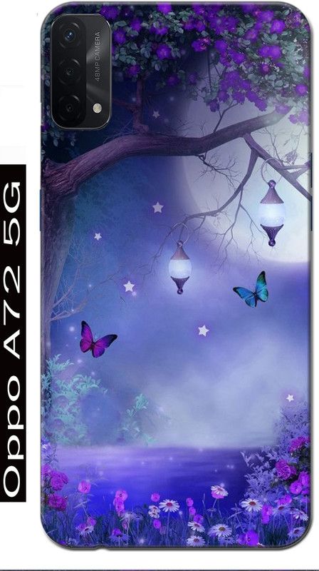 BIVAX Back Cover for VIVO A72 5G  (Purple, Grip Case, Silicon, Pack of: 1)
