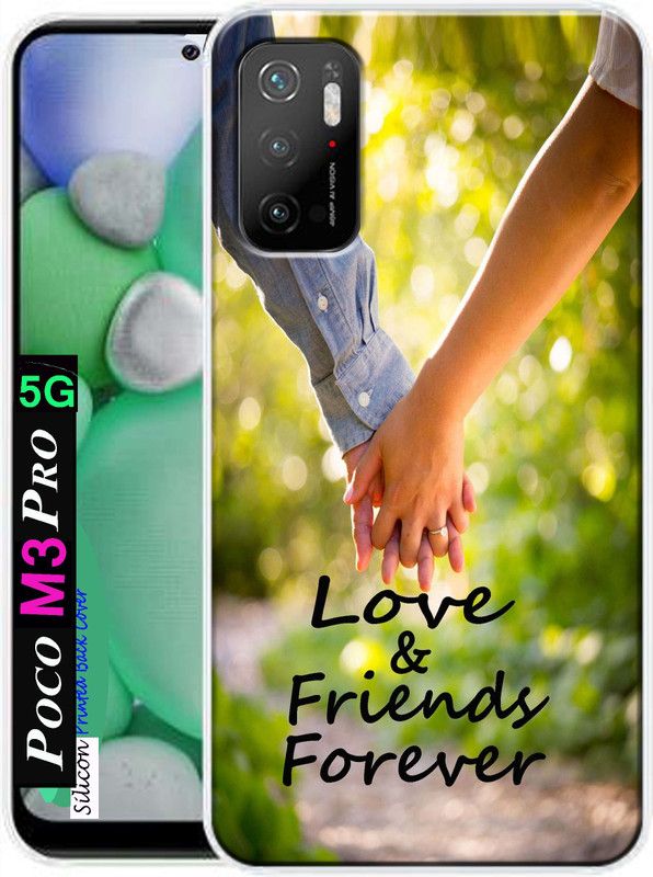HEXAcase Back Cover for Poco M3 Pro (5G)  (Multicolor, Dual Protection, Silicon, Pack of: 1)