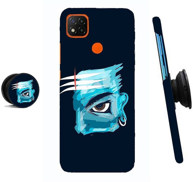 MY SWAG Back Cover for Redmi 9, Redmi 9 Activ, Poco C31, Redmi 9C,  (Blue, White, Cases with Holder)