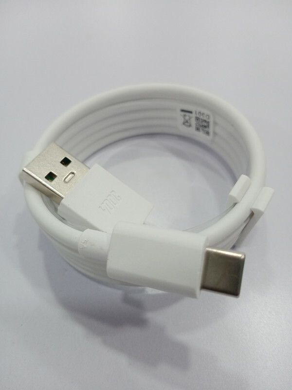 EVER USB Type C Cable 6.5 A 1.00486999999996 m Copper Braiding oppo a52 data cable  (Compatible with Infinix Hot 10 Pro/Infinix Hot 10S USB Cable | Data Sync Cable, White, One Cable)