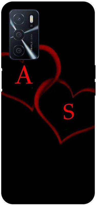 VS PRINT LINK Back Cover for OPPO A16 \ CPH2269 \ AS, A LOVES S,AS NAME, AS Love Printed  (Black, Hard Case, Pack of: 1)