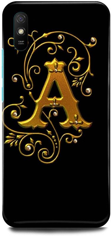 Dimora Back Cover for Redmi 9A, m2006C3LI, A NAME WITH LETTER ALPHABET  (Black, Hard Case, Pack of: 1)