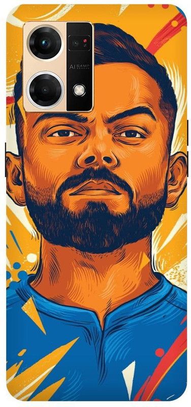 COVERJET Back Cover for OPPO F21 PRO- CPH2363-VIRAT- KOHLI- KING- KOHLI- PLAYER  (Black, Hard Case, Pack of: 1)