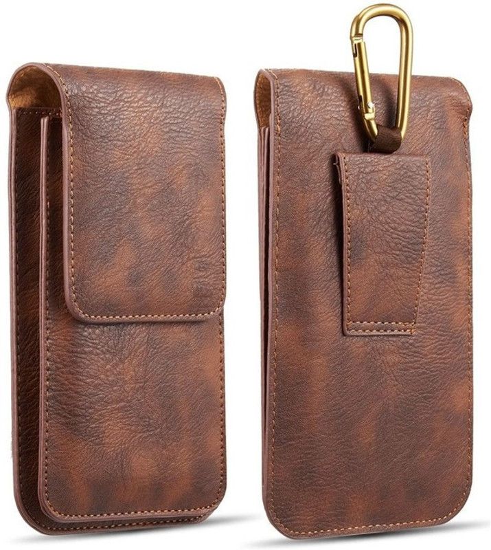 HITFIT Pouch for Realme 9 Pro / Realme C35 / Realme Narzo 50  (Brown, Dual Protection, Pack of: 1)