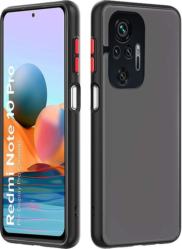 Mobi Elite Back Cover for Redmi Note 10 Pro, Redmi Note 10 Pro Max  (Black, Camera Bump Protector, Pack of: 1)