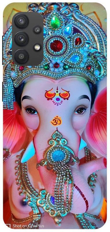 THE NARAYANA COLLECTIONS Back Cover for SAMSUNG GALAXY A32 (5G)-BAPPA,GANESH,JI,BHAGWAN,GANPATI  (Multicolor, Hard Case, Pack of: 1)