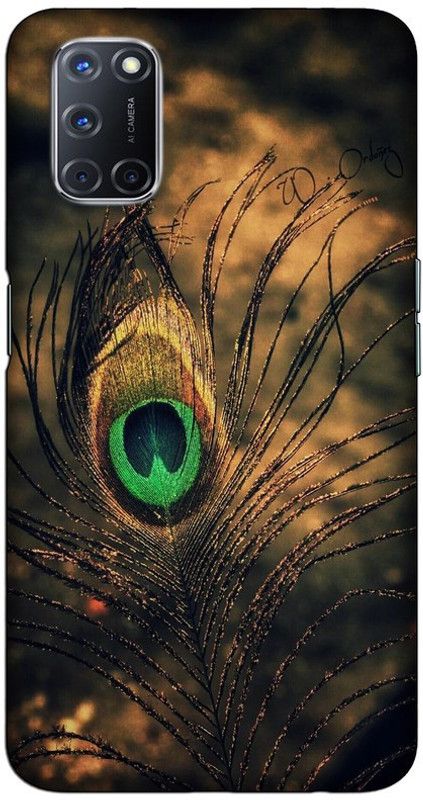 CROKIAN Back Cover for OPPO A52 Peacock Feather Back Cover  (Multicolor, Hard Case, Pack of: 1)