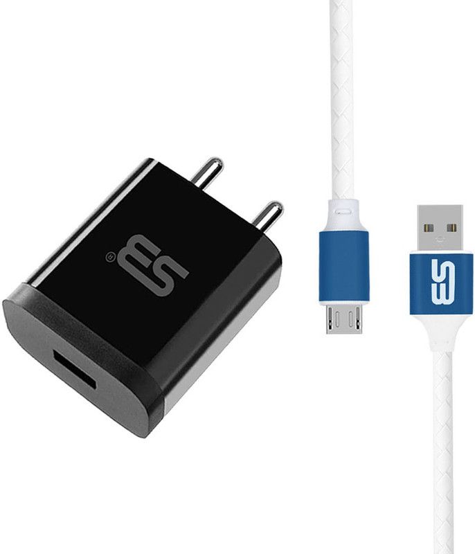 SB 12 W NA 3.4 A Mobile Wall Charger 12W with Micro USB Cable Charging Adapter Travel charger MIBLU-202 Charger with Detachable Cable  (Black, Cable Included)