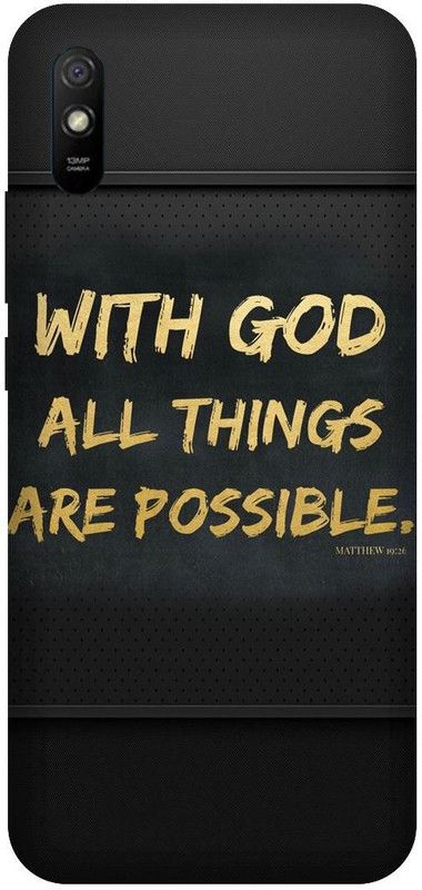 KARJUN Back Cover for Mi Redmi 9i, God Possible Multicolour Printed Back Cover  (Multicolor, Hard Case, Pack of: 1)