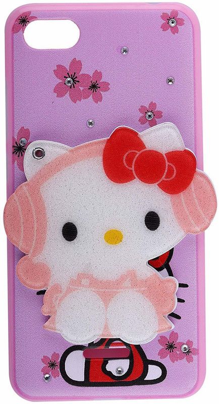 Lejaao Book Cover for Xiaomi Mi Redmi Y1 Makeup Mirror Kitty Designer Printed Back Cover  (Multicolor, 3D Case, Pack of: 1)