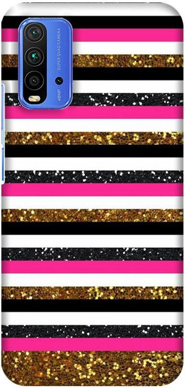 PNBEE Back Cover for Xiaomi Redmi 9T, J19S, M2010J19SG - Lining Print  (Multicolor, Hard Case, Pack of: 1)