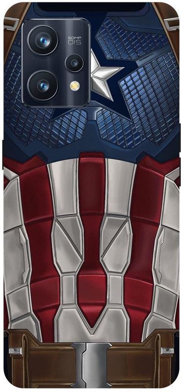 THE NARAYANA COLLECTIONS Back Cover for REALME 9 PRO PLUS- RMX3392-CAPTAIN,AMERICA,AVENGERS,SUIT,SHIELD  (Multicolor, Hard Case, Pack of: 1)