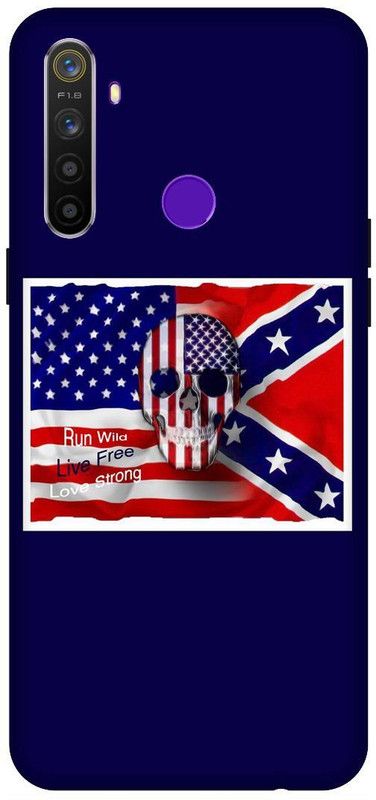 KARJUN Back Cover for Realme 5s, Realme 5i, Rebel skull Multicolour Printed  (Multicolor, Shock Proof, Pack of: 1)