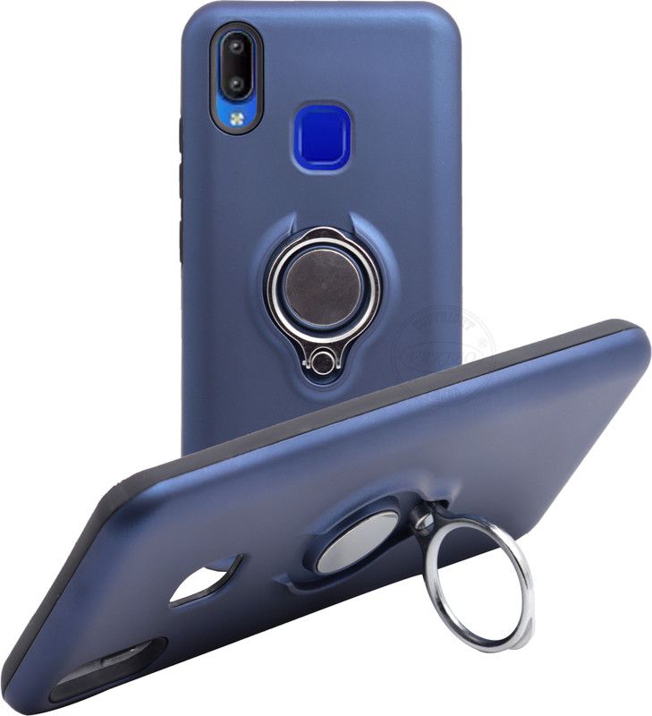 VAKIBO Back Cover for Vivo Y93, Vivo Y91, Vivo Y95, Ring Stand Back Cover- Dual Layer -Shock Proof - Strong Case  (Blue, Black, Rugged Armor, Pack of: 1)