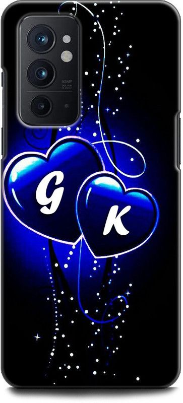 WallCraft Back Cover for OnePlus 9RT 5G G K, G LOVES K, NAME, ALPHABET, GK LOVE, HART, BLUE  (Multicolor, Dual Protection, Pack of: 1)