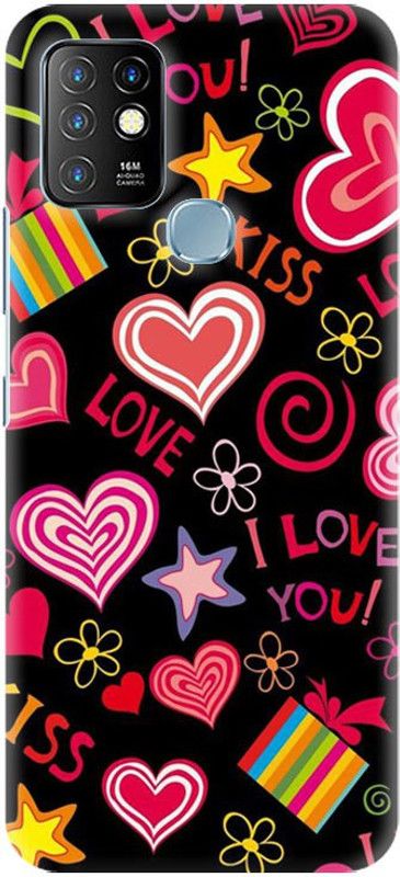PNBEE Back Cover for Infinix Hot 10, X682B, X682C - LOVE Print  (Multicolor, Hard Case, Pack of: 1)