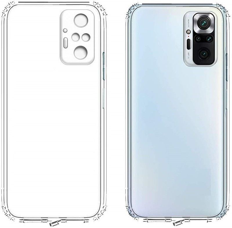 Phone Back Cover Back Cover for Redmi Note 10 Pro Max  (Transparent, White, Grip Case)