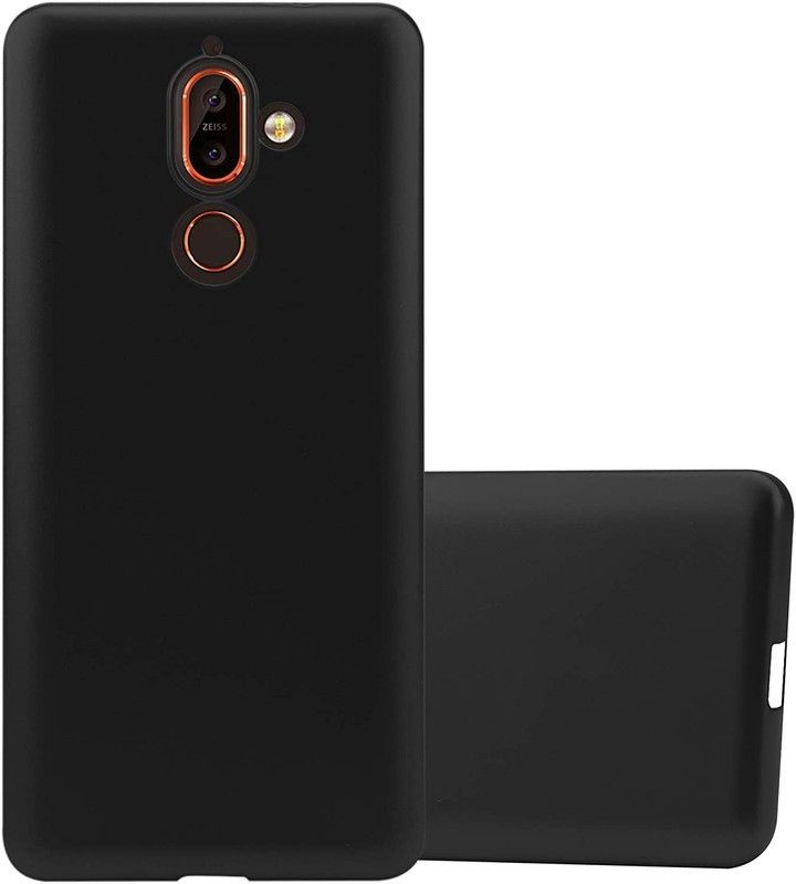 SmartPoint Back Cover for Nokia 7 Plus  (Black, Shock Proof, Silicon, Pack of: 1)