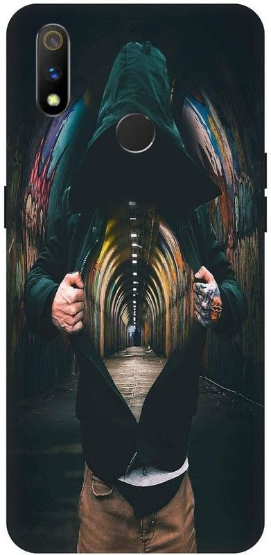THE NARAYANA COLLECTIONS Back Cover for REALME 3-RMX1825-ALONE,SAD,DIFFERENT,FUNKY  (Multicolor, Hard Case, Pack of: 1)