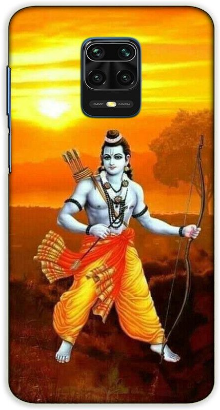 iprinto Back Cover for Redmi Note 10 Lite, Mi Redmi Note 9 Pro Lord rama Back Cover  (Yellow, Hard Case, Pack of: 1)