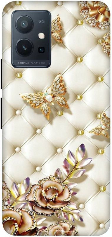 KUCHILA Back Cover for Vivo T1 5G, Vivo V2141, Vivo V2157  (Gold, Hard Case, Pack of: 1)