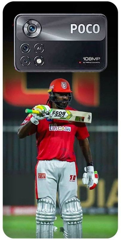 play fast Back Cover for POCO X4 Pro 5G, CHRIS, GAYLE, WEST, INDIES, PLAYER, 333, RCB  (Red, Hard Case, Pack of: 1)