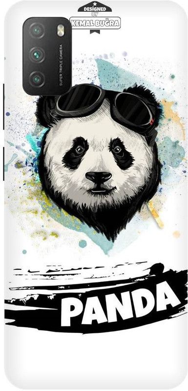 URCHIN Back Cover for Poco M3 panda, Panda, panda love, panda image, cute, funny, cartoon  (Multicolor, Shock Proof, Pack of: 1)