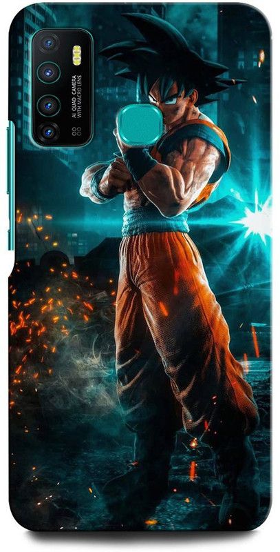 INTELLIZE Back Cover for Infinix Hot 9 GOKU, DRAGONBALLZ, ANIME, SUPERSAIYAN  (Multicolor, Hard Case, Pack of: 1)