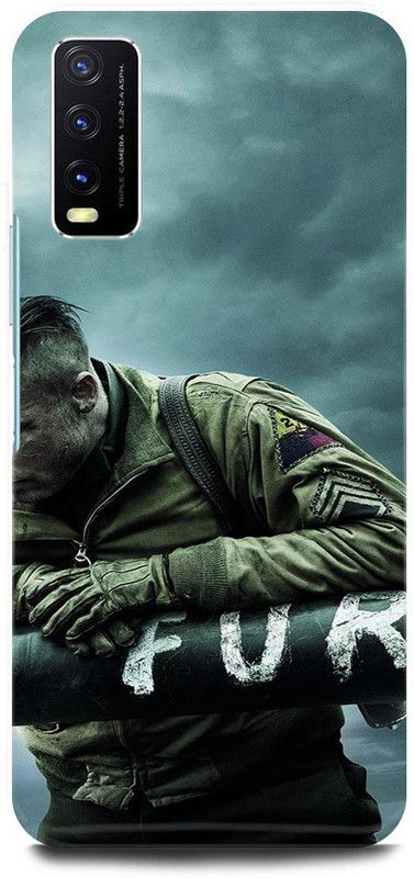 ZIGTOZAG SHOPPE Back Cover for Vivo Y20, V2029, FURY, WAR, BRADPITT, DARK  (Multicolor, Hard Case)