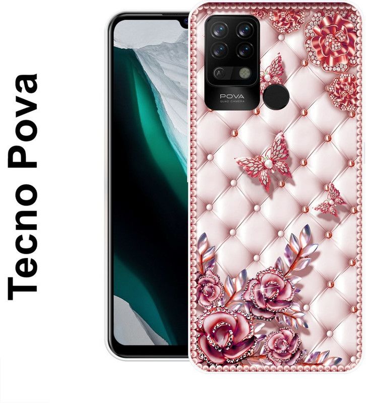 JATLAND Back Cover for Tecno Pova  (Pink, Grip Case, Silicon)