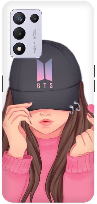 THE NARAYANA COLLECTIONS Back Cover for REALME 9 SE- RMX3461-BTS,ARMY,GIRL,FUNKY,STYLISH  (Multicolor, Hard Case, Pack of: 1)