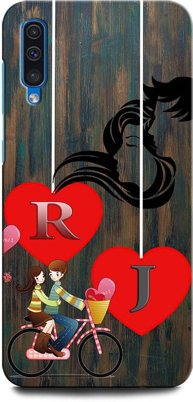 ORBIQE Back Cover for SAMSUNG Galaxy A30s RJ, R LOVE J, J LOVE R, R LETTER, J LETTER, RJ NAME  (Multicolor, Hard Case, Pack of: 1)