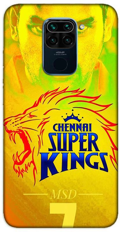 iprinto Back Cover for Mi Redmi Note 9 CSK Back Cover  (Yellow, Hard Case, Pack of: 1)