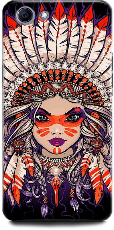Afterglow Back Cover for Realme 1 GRIL, INDIAN, WAR BONNET, FEATHERS, ART, COLORFUL  (Multicolor, Shock Proof)