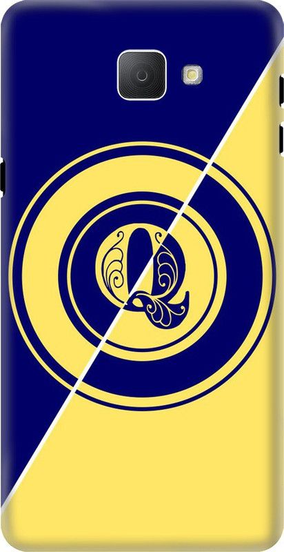 Coberta Case Back Cover for Samsung Galaxy J7 Max Blue And Yellow Name Alphabet Q Design Back Case For Samsung Galaxy J7 Max By Coberta  (Multicolor, Pack of: 1)