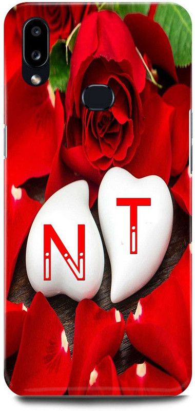 JUGGA Back Cover for SAMSUNG Galaxy M01s, N LOVES T NAME,N NAME, T LETTER, ALPHABET,N LOVE T NAME  (Red, Hard Case, Pack of: 1)