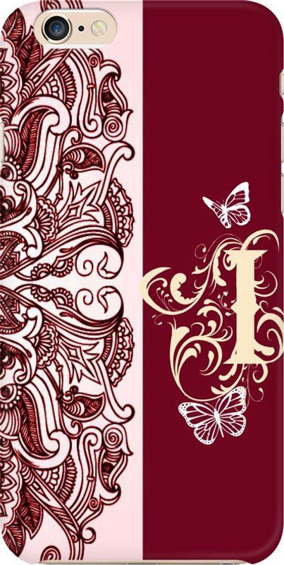 Coberta Case Back Cover for Apple iPhone 6 Back Cover Pink Name Alphabet I Design Back Case For Apple IPhone 6 By Coberta  (Multicolor, Pack of: 1)