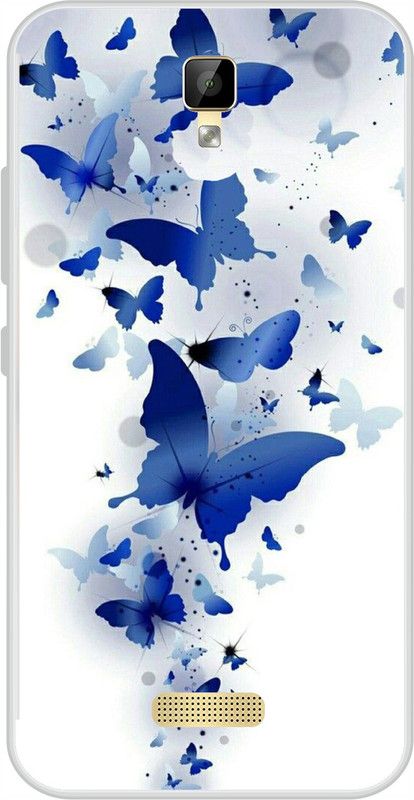 LoveCase Back Cover for Gionee P7 Max  (Blue, White, Silicon, Pack of: 1)