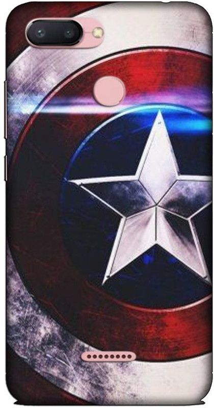 CROKIAN Back Cover for Redmi 6 Captain america Shield Back Cover  (Multicolor, Hard Case, Pack of: 1)