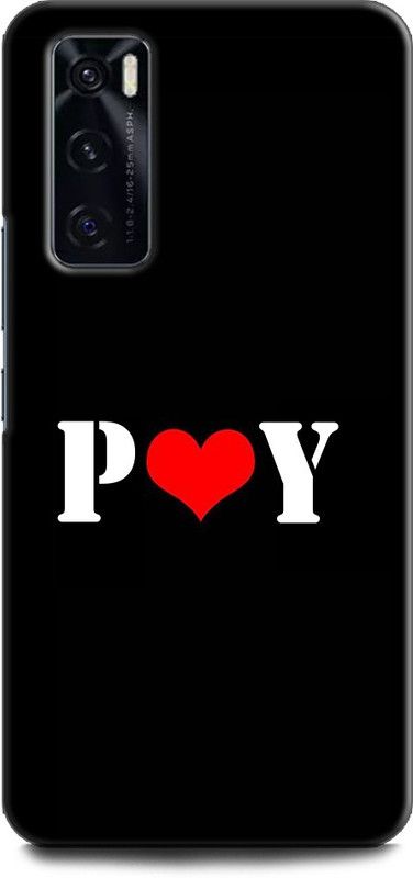 Afterglow Back Cover for Vivo V20 SE P Y, P LOVES Y, NAME, LETTER, ALPHABET, PY LOVE, HART  (Multicolor, Shock Proof, Pack of: 1)