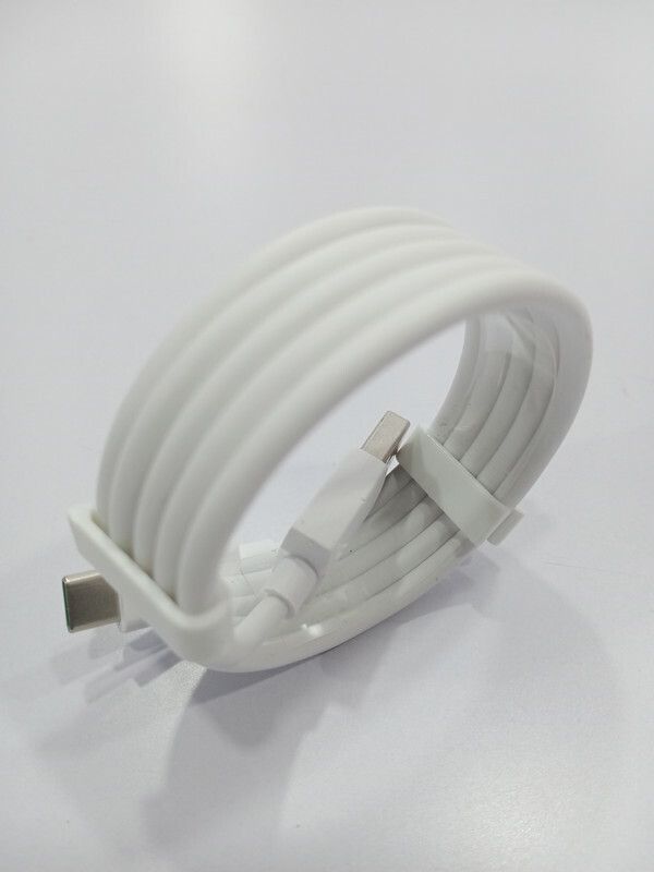 AYUVEDA USB Type C Cable 6.5 A 1.00090999999999 m Copper Braiding FOR ONEPLUS 9R / NORD / NORD 2 / NORD CE/3/3T/5/5T/6/6T/7/7 PRO/7T/7T PRO  (Compatible with 65W SUPER DART/VOOC TYPE C Cable, White, One Cable)