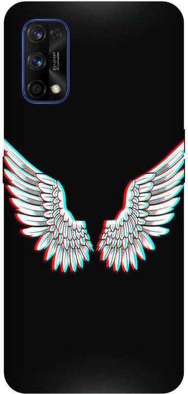 URCHIN Back Cover for Realme 7 Wings, Freedom, Neon, Angel, God  (Multicolor, Shock Proof, Pack of: 1)