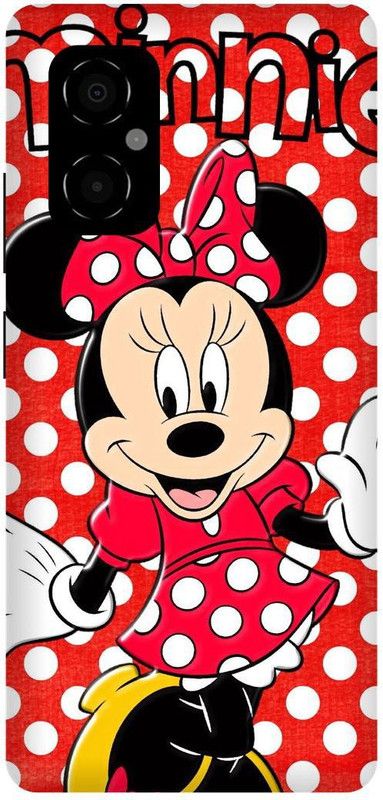 play fast Back Cover for POCO M4 5G, MZB0BRWIN, MICKEY, MOUSE, MINNIE, MOUSE, DOLL, TEDDY, LOVE  (Red, Hard Case, Pack of: 1)
