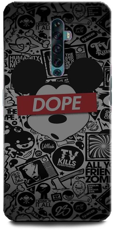 Afterglow Back Cover for Oppo Reno2 MICKEY MOUSE, MICKEY, MOUSE, SUPREME  (Multicolor, Shock Proof, Pack of: 1)