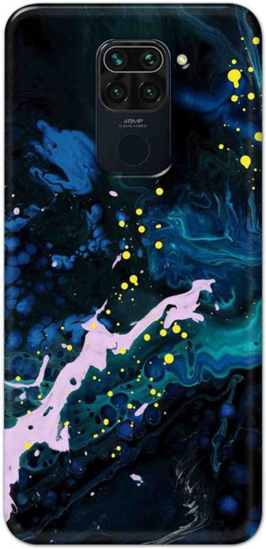 NDCOM Back Cover for Redmi Note 9 Color Art Blue Printed  (Multicolor, Hard Case, Pack of: 1)