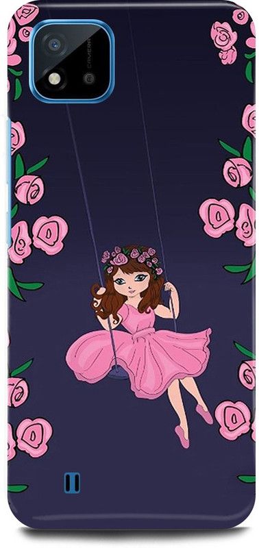 JUGGA Back Cover for Realme C20, RMX3063, GIRL, ANIME, BTS, LOVELY GIRL, CARTOON, CUTE GIRL, DOLL  (Pink, Hard Case)
