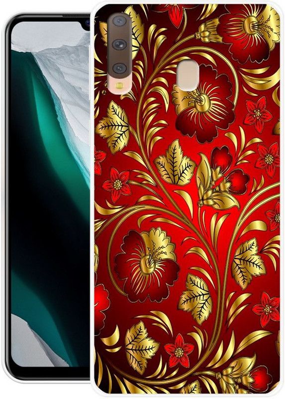 REALKING Back Cover for Samsung Galaxy M30, Samsung M30  (Red, Gold, Silicon)